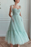 solvbao Green Tulle Short Prom Dress, A-Line Party Dress