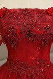 solvbao Burgundy Lace Long Formal Evening Dress, A-Line Lace Ball Gown