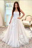 solvbao A-Line Strapless Lace Long Ball Gown, Elegant Formal Evening Dress