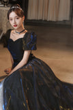 solvbao Cute Tulle Long Prom Dresses, A-Line Evening Dresses