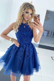 solvbao Cute Lace Short Prom Dresses, A-Line Homecoming Party Dresses