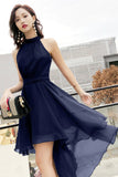 solvbao Cute Chiffon High Low Prom Dresses, A-Line Evening Dresses