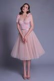 solvbao Pink Lovely Sweetheart Neckline Short Prom Dress, A-Line Mini Party Dress