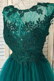 solvbao Green Lace Short Prom Dress, A-Line Homecoming Dress