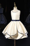 solvbao Champagne Satin Flower Girl Dress