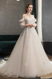 solvbao White Tulle Lace Long Prom Dresses, A-Line Evening Dresses