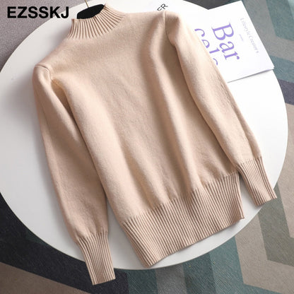 Christmas Gift  Autumn winter cashmere basic warm Sweater velvet Pullovers Women female fur thick Turtleneck sweater knit Jumpers top