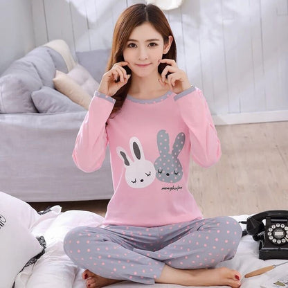 solvbao Women Pajamas Set Girl Sleepwear Pijama Long Women Pyjamas Suit Female Clothing Set  Nightwear