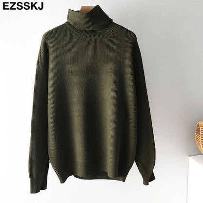 Christmas Gift  Women's Sweater Autumn Winter Warm Turtlenecks Casual Loose Oversized  wool sweaters  Pullover  Femme top