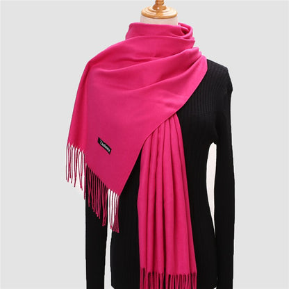 Christmas Gift  Winter Scarf For Women Long Warm Cashmere Scarves Hijab Solid Lady Shawl Wrap Female Pashmina Bandana Head Scarfs Echarpe