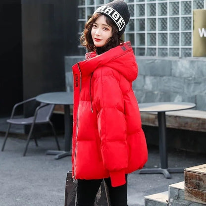 Christmas Gift  New Winter Coat Women Jacket Fashion Cotton Padded Parka Outwear Hooded Loose Oversize Female Clothing Casual Jacket Coat