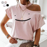 New Summer Fashion Shirt Lips Short Sleeve  T Shirt Women Tops Base O-neckBlack Tees Kiss Leopard Lip Funny Girls