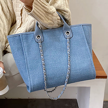 solvbao  Women's Casual Shoulder Bag Tote Designer Female Bag New Chain Messenger Bags Canvas Leisure Handbags Women's Bag  Trend