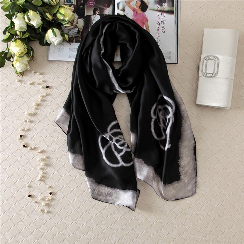 Christmas Gift  luxury brand women scarf summer soft long size shawls lady wrap pashmina silk scarves female foulard beach stoles