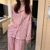 Cotton Home Suits Korean Sleepwear Plaid Print Pajamas for Women Summer  Pyjamas Girls Pijama Short and Long Sleeve Pjs Set