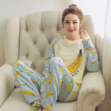 solvbao Women Pajamas Set Girl Sleepwear Pijama Long Women Pyjamas Suit Female Clothing Set  Nightwear