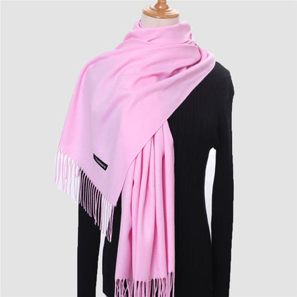 Christmas Gift  Winter Scarf For Women Long Warm Cashmere Scarves Hijab Solid Lady Shawl Wrap Female Pashmina Bandana Head Scarfs Echarpe