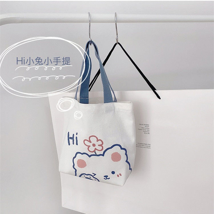 Bag female  new net red canvas bag female student Korean version messenger large capacity wild Harajuku small square bag female