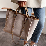 solvbao  Women's Casual Shoulder Bag Tote Designer Female Bag New Chain Messenger Bags Canvas Leisure Handbags Women's Bag  Trend