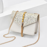 solvbao  BACK TO COLLEGE    Fashion Designer Crossbody Bags for Women Shoulder Bags Chain Lady Handbag Tassel Women's Messenger Bags