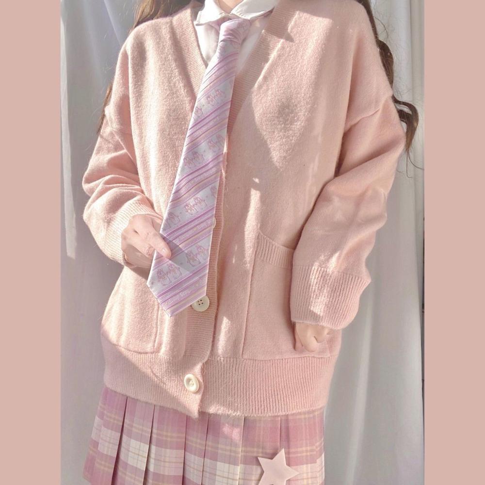 Christmas Gift  new sweet cute girl knitting sweater lazy college style loose sleeve Harajuku girl JK uniform sweater coat s ~ 2XL