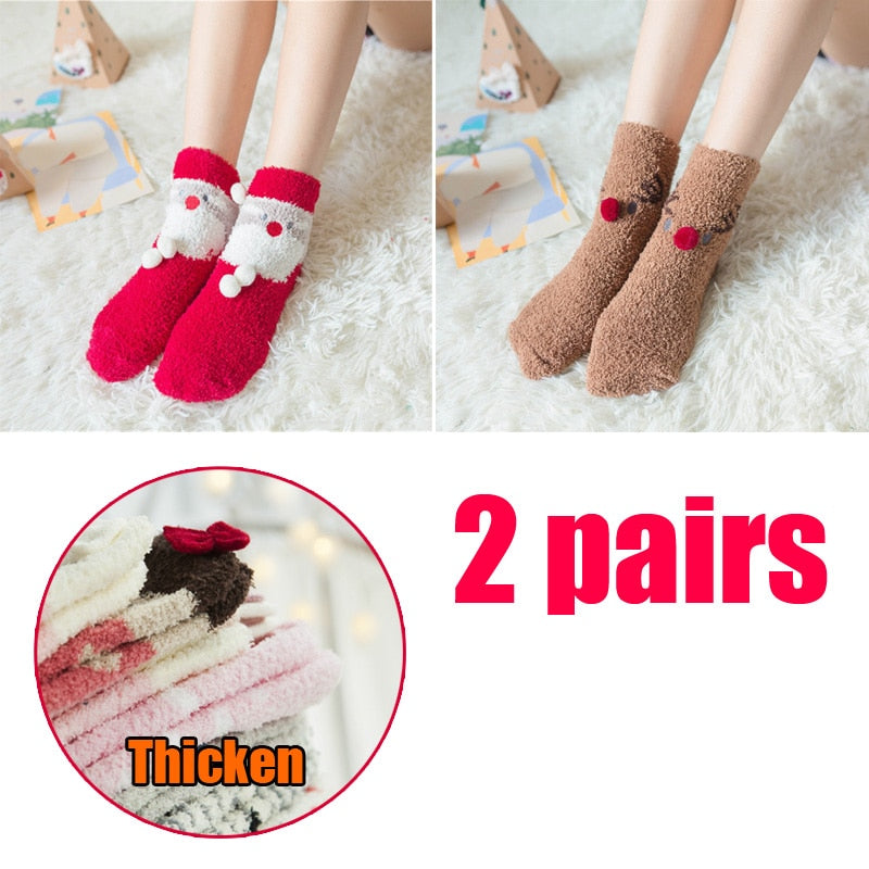 Christmas Gift 4 Pairs/Lot Casual Christmas Socks Cartoon Animal women Socks Cotton Happy funny Socks Korea cute socks Christmas Gift for women