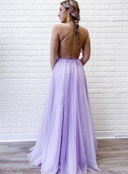 Vestidos De Noite Prom Dresses Long  Side Split Suknie Wieczorowe Tulle Appliques Formal Gowns Robe De Soiree