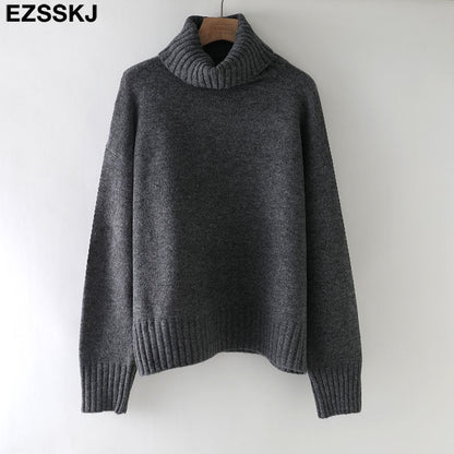 Christmas Gift autumn Winter casual cashmere oversize thick Sweater pullovers Women  loose Turtleneck women's sweaters jumper