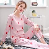 solvbao Women Pajamas Set Girl Sleepwear Pijama Long Women Pyjamas Suit Female Clothing Set  Nightwear