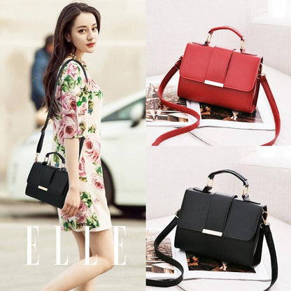 solvbao BACK TO COLLEGE   Hot Selling Fashion Women Bag PU Leather Handbags Small Shoulder Crossbody Bag Flap Designer Ladies Hand Bags