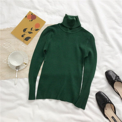 Christmas Gift  Autumn New Slim Long Sleeve Jumper Women Turtleneck Knitted Pullover Winter Sweater Women Soft Warm Sweater Pull Femme 6897