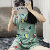 Girl Sleepwear Cartoon Summer Women Pajamas Set Pijama Short Women Pyjamas Suit Female Clothing  Nightwear