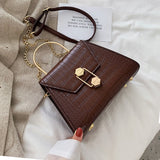 Back To College  Stone Pattern PU Leather Crossbody Bags For Women Fashion Small Cross Body Brand Designer Lady Shoulder Bag Luxury Handbags