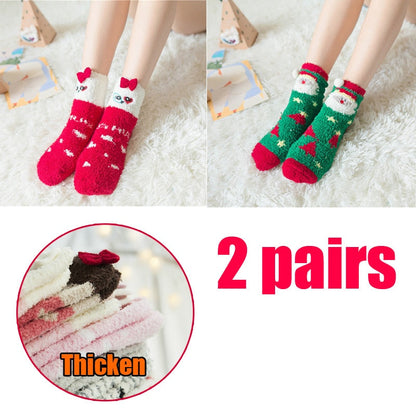 Christmas Gift 4 Pairs/Lot Casual Christmas Socks Cartoon Animal women Socks Cotton Happy funny Socks Korea cute socks Christmas Gift for women