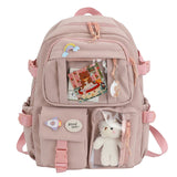 Back to school backpack Cute Backpacks Waterproof Multi-Pocket Nylon For Student Female Girls Kawaii Laptop Book Pack Mochilas