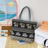 solvbao Fashion Folding Women Big Size Handbag Tote Ladies Casual Flower Printing Canvas Graffiti Shoulder Bag Beach Bolsa Feminina