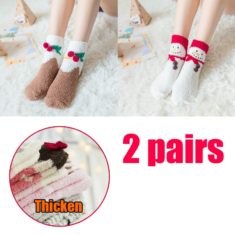 Christmas Gift 4 Pairs/Lot Casual Christmas Socks Cartoon Animal women Socks Cotton Happy funny Socks Korea cute socks Christmas Gift for women