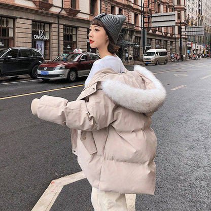 Christmas Gift  New Cotton-padded Clothes Women's Mid-length Winter Jacket Female Thick Ins Bread Clothing Women Loose Padded Coats