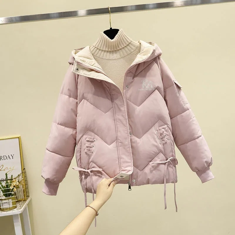 Christmas Gift  Women Winter Warm Thick Hooded Cotton Down Jacket Newest Long Padded Parka For Women Oversize 3XL Winter Loose Cotton Coat