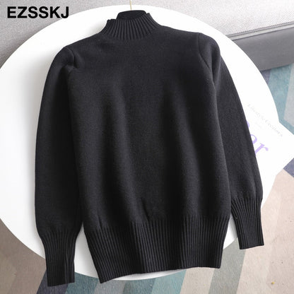 Christmas Gift  Autumn winter cashmere basic warm Sweater velvet Pullovers Women female fur thick Turtleneck sweater knit Jumpers top