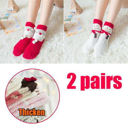 Christmas Gift 4 Pairs/Lot Casual Christmas Socks Cartoon Animal women Socks Cotton Happy funny Socks Korea cute socks Christmas Gift for women