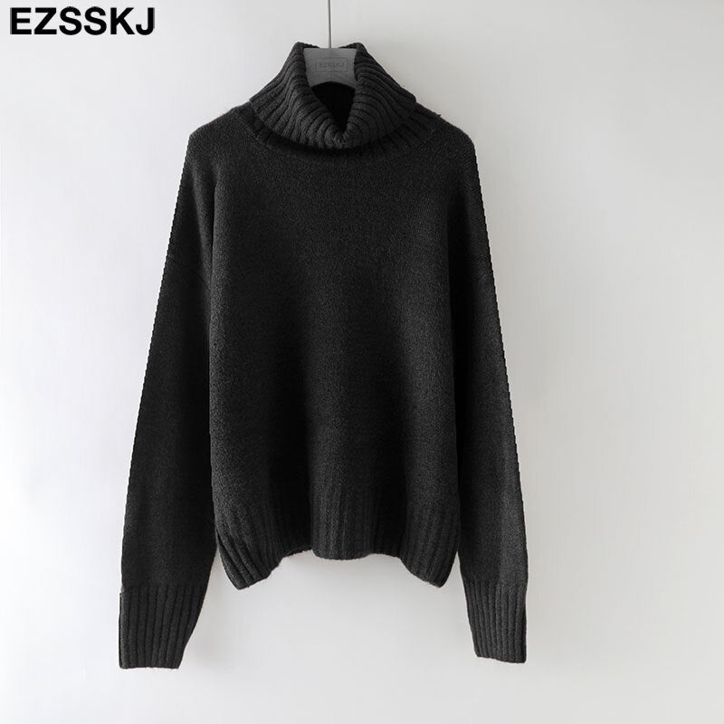 Christmas Gift autumn Winter casual cashmere oversize thick Sweater pullovers Women  loose Turtleneck women's sweaters jumper