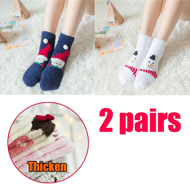 Christmas Gift 4 Pairs/Lot Casual Christmas Socks Cartoon Animal women Socks Cotton Happy funny Socks Korea cute socks Christmas Gift for women