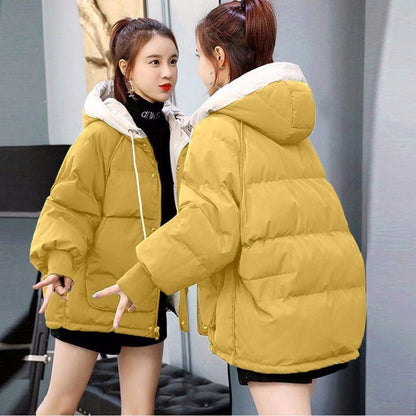 Christmas Gift  New Women's Coats Thicken Warm Cotton Padded Parka Female Outwear Winter Parkas Jacket Fashion Hooded Bread Service Jackets