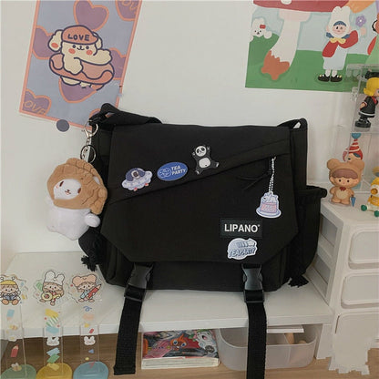 Back to college outfits Solvbao Women Large Capacity Single Shoulder Bag Messenger Bag Tooling Postman's Bag Girl Student's Bag Nylon Bag Female Bag fx0615