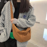 Back To College  Fashion Women Shoulder Bag Solid Color Canvas School Bag For Teenage Girl Large Capacity Casual Travel Bag Student Bag