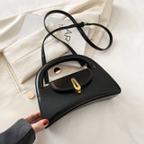 Back To College  Small PU Leather Crossbody Sling Bag Summer Trendy Women's Designer Handbag Cute Tote Luxury Shoulder Bags Short Handle