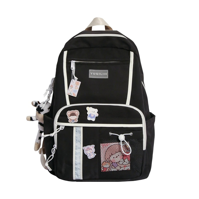 Back to school backpack Schoolbag Female Korean High Student Japanese   High-Capacity Middle And Junior High Backpack