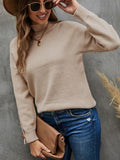 Black Friday Sales Autumn Winter Women's Sweater Pullover Long Sleeve Loose Half Turtleneck Solid Color Casual Knit Sweater Bottoming Street Jumper