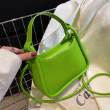 Back To College  Spring Trendy Small PU Leather Women's Designer Handbag Luxury Brand Underarm Shoulder Crossbody Bags Kawaii Cute Totes